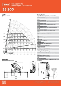 Grue à flèche articulée TKA 38.900-Capacité de haute qualité 38.9 T/M 18.350kg et portée verticale de 24.5m pour camions-PRIX SUR DEMANDE - Product Image 2