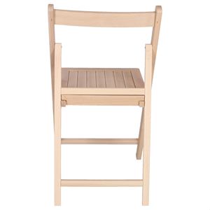 WELL HOME NORTE Sedia da Giardino in Legno di Faggio Non Verniciato 43x47x79 cm - Product Image 4