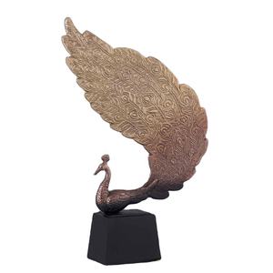 Décoration d'intérieur, sculptures de paon en métal et objets décoratifs, sculpture abstraite en aluminium moulé, disponible dans toutes les finitions - Product Image 1