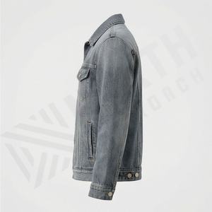 Veste en jean vintage pour homme, hiver, haute qualité, respirante, services OEM, logo personnalisé imprimé sur le devant, prix raisonnable, vêtements d'extérieur - Product Image 3