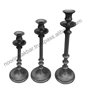 Bougeoir en aluminium de qualité supérieure 2026 avec revêtement noir, support polyvalent pour bougies coniques, idéal pour les mariages et les occasions spéciales - Product Image 4