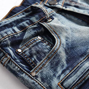 Pantalones cortos vaqueros de algodón holgados de longitud media para hombre con logotipo personalizado, ropa de calle bonita de estilo recto medio suelto Vintage - Product Image 4