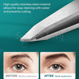 Pince à sourcils avec pointe inclinée personnalisée et acier de haute qualité pour les professionnels de la beauté - Product Image 5