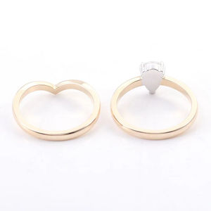 High Quality 925 Sterling <b>Silver</b> Moissanite Diamond <b>Ring</b> 18K Gold Plated for <b>Men</b> & Women-for Wedding & Engagement - Product Image 3