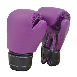 Gants de poinçonnage MMA en cuir PU avec logo personnalisé professionnel avec poignet lacé fabriqués en usine pour l'entraînement de boxe d'arts martiaux en vente - Product Image 1