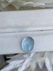 Piedra preciosa suelta de Aguamarina 3,37 quilates increíble cabujón de forma ovalada de Color superior Natural con buen brillo para la fabricación de joyas - Product Image 2