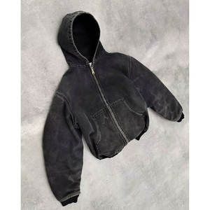 Chaqueta personalizada con capucha y cremallera para hombre al aire libre para chaqueta con alta visibilidad - Product Image 5