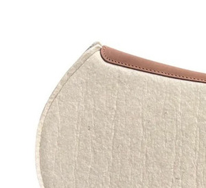 Selle de cheval occidentale en feutre de laine orthopédique de qualité supérieure avec cuir véritable - Coussin d'équitation absorbant les chocs - Product Image 2