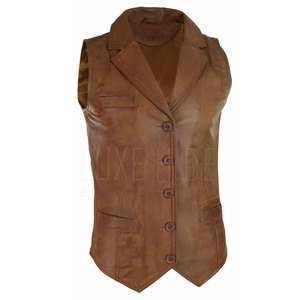 Chaleco de cuero de piel de vaca hecho a medida a la moda para hombre Chaleco de cuero ajustado hecho en Pakistán En stock - Product Image 4