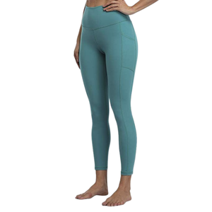 Leggings décontractés respirants pour femmes, taille mi-haute, en coton biologique et bambou, pour le yoga, qualité export en gros - Product Image 3