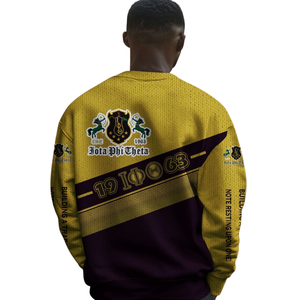 Iota Phi Theta 1963 grec vêtements Chenille lettre acrylique tricot pull pull fraternité vêtements vêtements d'hiver - Product Image 5