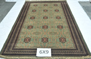 Tapis noués indiens en laine fine faits à la main vibrant multicolore noeud turc persan taille personnalisable disponible avec motif abstrait - Product Image 3