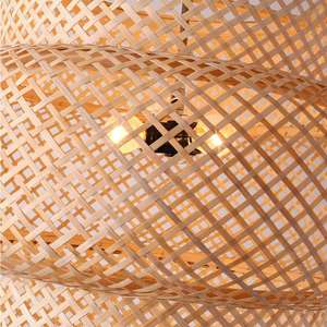 King Craft Viet Handmade Traditional Bamboo Suspension Lampshade Rustic Woven Chandeliers <b>Lamp</b> <b>Shade</b> Light <b>Cover</b> Wholesale - Product Image 2