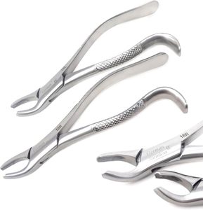¡OFERTA ESPECIAL! Juego de fórceps manuales de acero inoxidable para extracción dental, uso profesional, agarre ergonómico, portátil, instrumentos dentales con certificación CE - Product Image 1