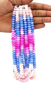 Cuentas de piedra Rondelle lisas de ópalo múltiple Natural, cuentas de piedras preciosas sueltas de 7mm y 10mm para fabricación de joyas, suministro al por mayor a granel de la India - Product Image 6