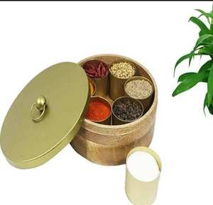 Boîte à épices en plastique de haute qualité, design martelé, couvercle écologique, compatible lave-vaisselle et four, sept compartiments, anti-fuite - Product Image 3