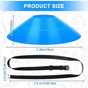 Conos de Agilidad Numerados de Plástico PVC HDPE Suave Personalizados de Calidad, Marcadores de Velocidad para Entrenamiento de Fútbol, Flexibles - Product Image 3