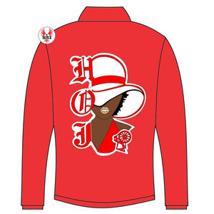 Chaquetas Bordadas de la Hermandad Heroines Jericho para Mujeres Entrenadoras |   Chaqueta de Primavera Acolchada HOJ Masons, Chaqueta Personalizada de Línea Sólida - Product Image 2