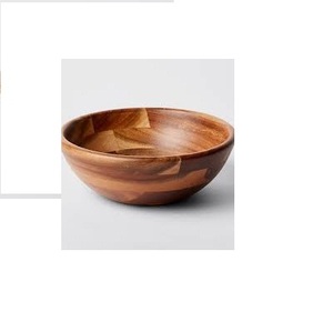 Bol en bois classique pour salade et service de nourriture, bol en bois personnalisé fait à la main, nouveau pour bol d'ustensiles de cuisine - Product Image 3