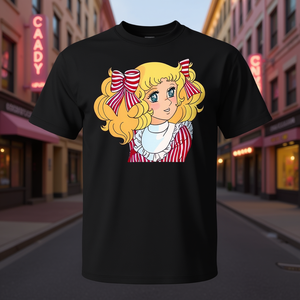T-Shirt Anime Manga Giapponese Retrò Anni '80 Collezione Candy Candy in Taglie Grandi Stile Vintage Alla Moda - Product Image 3