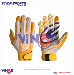 2025 New Arrival Custom Design Grip <b>Football</b> Receiver <b>Gloves</b> Adult <b>Kids</b> Outdoor American American <b>Football</b> <b>Gloves</b> Manufacturer - Product Image 4