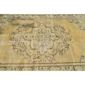 พรมตุรกีวินเทจขนาดใหญ่6X9.5ฟุตคลาสสิกสีเบจสีน้ำตาลผ้าขนสัตว์วัสดุยางด้านหลังเป็นรูปสี่เหลี่ยมผืนผ้าพรมห้องโถงห้องโถง - Product Image 5