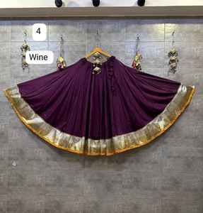 Lehenga Choli Étnico para Mujer, Diseño Tradicional Azul de Algodón, con Relieve, Listo para Usar, en Stock, Mejor Precio al por Mayor - Product Image 4