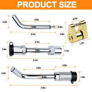 Ensemble de serrures en acier robuste pour attelage de remorque, 4 serrures avec une clé, sécurité anti-effraction - Catégorie de produit : Supports d'attelage - Product Image 6