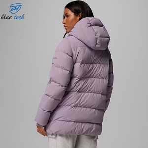 New Style <b>Women</b> Puffer <b>Jacket</b> Oversized Winter Warm Quilted Knitted Custom Logo & Design Print OEM Front - Product Image 3