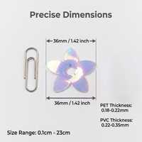 Paillettes en PVC de 36 mm, fleurs, paillettes lâches, irisées, multicolores, embellissements pour vêtements, chaussures, sacs, décoration de mariage DIY
