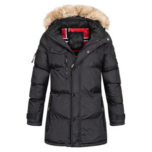 Parka especial de invierno con cremallera de cuarto de Bolsillo grande frontal elegante para mujer, chaqueta cómoda y cálida con capucha de piel con parches personalizados - Product Image 5