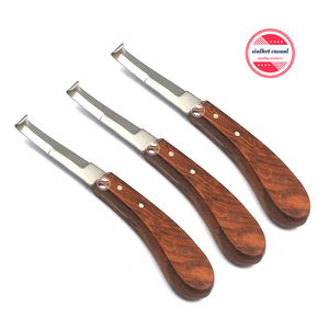 Wooden Handle Hoof Knife Wide Blade Right <b>Hand</b> Farrier Equipment Horse Stainless Steel Blade Animal & Veterinary - Product Image 6