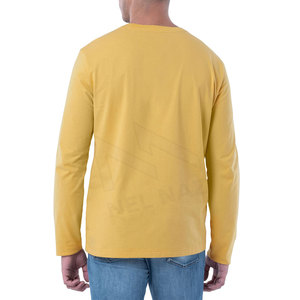 T-shirts à manches longues pour hommes, personnalisables avec logo, en coton/polyester, séchage rapide, teinture supérieure, haute qualité, 220g, coupe classique – Meilleures ventes - Product Image 2