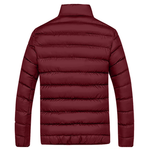 Veste personnalisée de haute qualité en toile à manches longues avec rembourrage à fermeture éclair et braguette pour hommes, couleur bleue unie, directement de l'usine du Bangladesh - Product Image 4