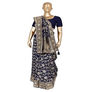 ชุดเจ้าสาวดีไซน์เนอร์ Kanya Libas แบบ Salwar Kameez ผ้าเนื้อหนักสำหรับงานแต่งงาน ทำจากผ้าไหม/ผ้าฝ้าย/ผ้าลินิน/ผ้าเรยอน จากเดลี - Product Image 1