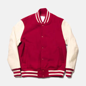 Veste universitaire sur mesure pour femmes grandes tailles, 100% laine, corps en peau de mouton, manches en cuir, haute qualité, séchage rapide, respirante, toutes les couleurs - Product Image 2