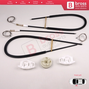 Kit de réparation de lève-vitre électrique BWR586 gauche pour Megane MK2 BM0/1 CM0/1 2002-2009 3 portes Hatchback Coupé 8200325138 - Product Image 2