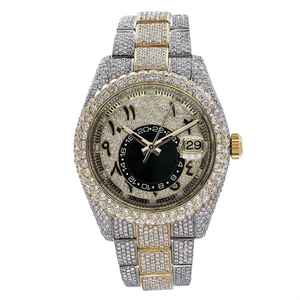 Offre Spéciale Hommes De Luxe En Acier Inoxydable VVS Moissanite Montre Hip Hop Collection Automatique Hip Hop Étanche Laboratoire Diamant Montre - Product Image 1