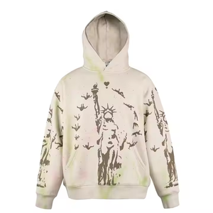 Sweat-shirt à capuche pour homme en molleton de coton 420G / French Terry, personnalisé, de haute qualité, épais, écologique et respirant, vente en gros - Product Image 2