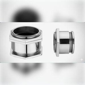Presse-câble en laiton robuste à compression unique personnalisé AE17 M90 Filetage IP65 Nickelé pour câble de 80 à 89 mm - Product Image 1