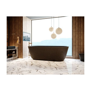 Bañera independiente de interior tradicional de 1,8 m de alta calidad, escurridor de cuenco de mármol blanco, baño de piedra Natural para uso doméstico - Product Image 3