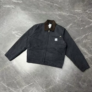 Tela de Lona de Pato Vintage Personalizada con Efecto Desgastado para Ropa de Trabajo, con Logotipo Frontal, para Trabajadores de Detroit - Product Image 5