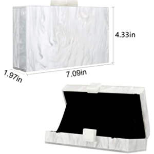 Partywear Attractive Best Woman Gift Girlish Clutch <b>for</b> Ladies Creative Rectangle Purse With Chain Latest Design Resin <b>Handbag</b> - Product Image 3