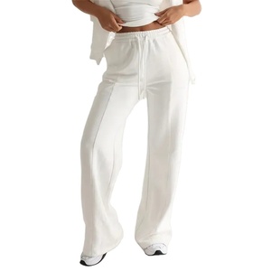 Trendy Sweatpants High Waist Women's Sweat Pants <b>Winter</b> Baggy Flared <b>Trouser</b> with Pockets - Product Image 1