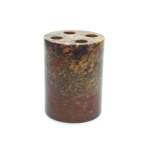 Atractivo Portacepillos de Dientes Redondo de Piedra Natural, Accesorio de Baño para Uso Doméstico y Hotelero, Hecho en India a Precio de Mayoreo - Product Image 1