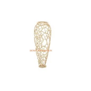 Vase à fleurs en aluminium plaqué or pour la maison et le salon Vases et pots à fleurs au prix de gros - Product Image 1