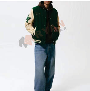 Chaquetas universitarias Letterman con mangas bordadas de alta calidad de fabricante personalizado para hombre, chaquetas universitarias de talla grande - Product Image 5