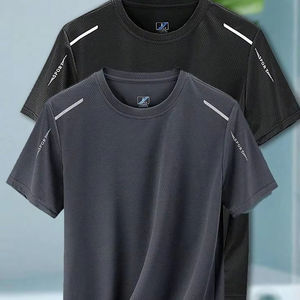 เสื้อยืดโปโลแฟชั่นสำหรับผู้ชายมาใหม่เสื้อแขนสั้นสีทึบลายถักโพลีเอสเตอร์/ ผ้าฝ้าย - Product Image 1