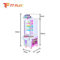 Nouvelle conception, boîte mystère en plastique personnalisable avec prise universelle, jeu à une personne, balle chanceuse à secouer et griffe rotative