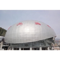 Cúpula de vidrio prefabricada de gran envergadura SAFS para centro comercial, salón de bodas